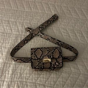 Snakeskin Belt Fanny Purse